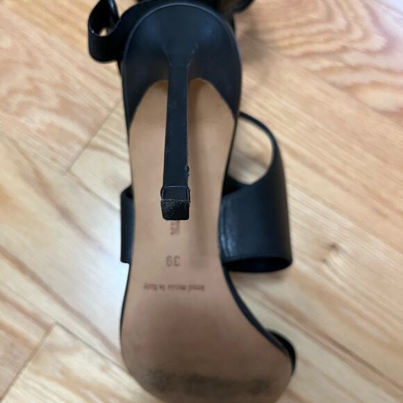 Manolo Blahnik Black Sling Back Sandals Size 39 - Picture 12 of 16
